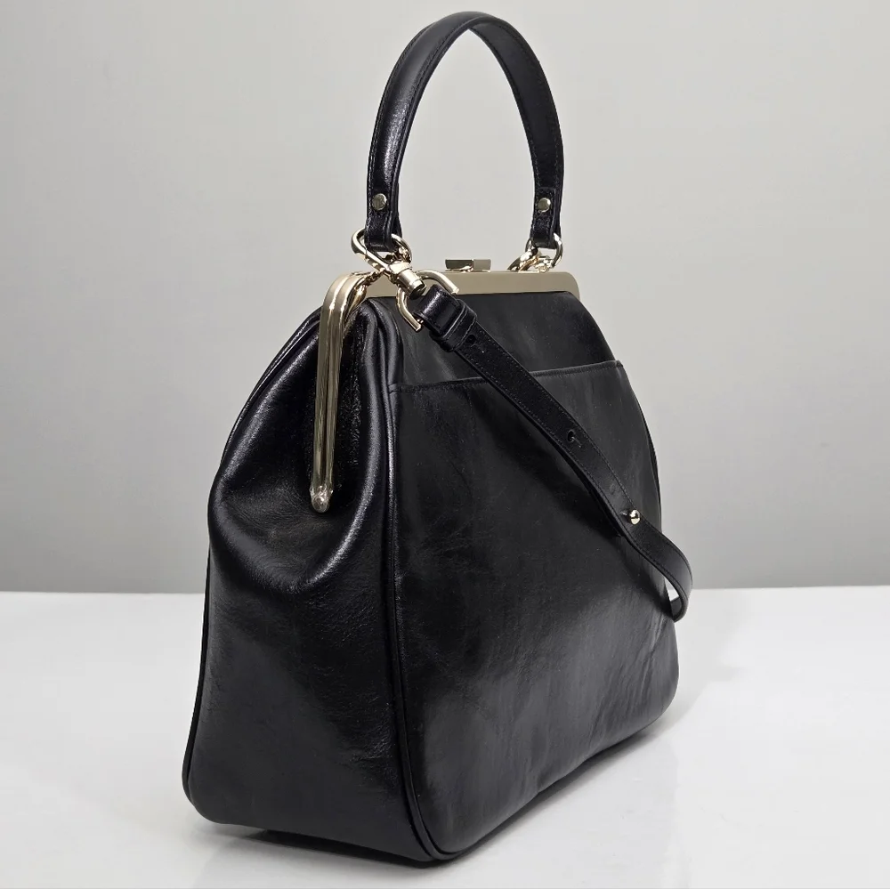 LIKE NEW BRAHMIN EMMY SATCHEL BAG - NATURAL FONTELLA